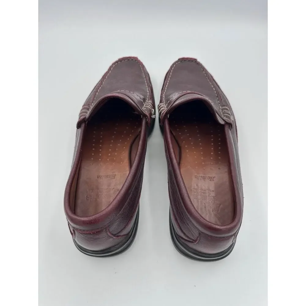Allen Edmonds Hamlin Shoes Mens 8.5D Burgundy Maroon Leather Penny Loafers